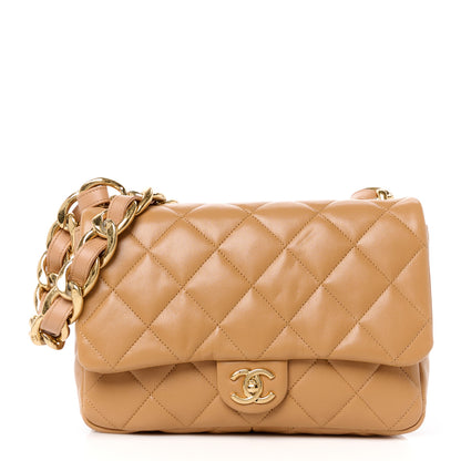 Chanel Lambskin Quilted Large CC Funky Town Flap Beige 1 of 12