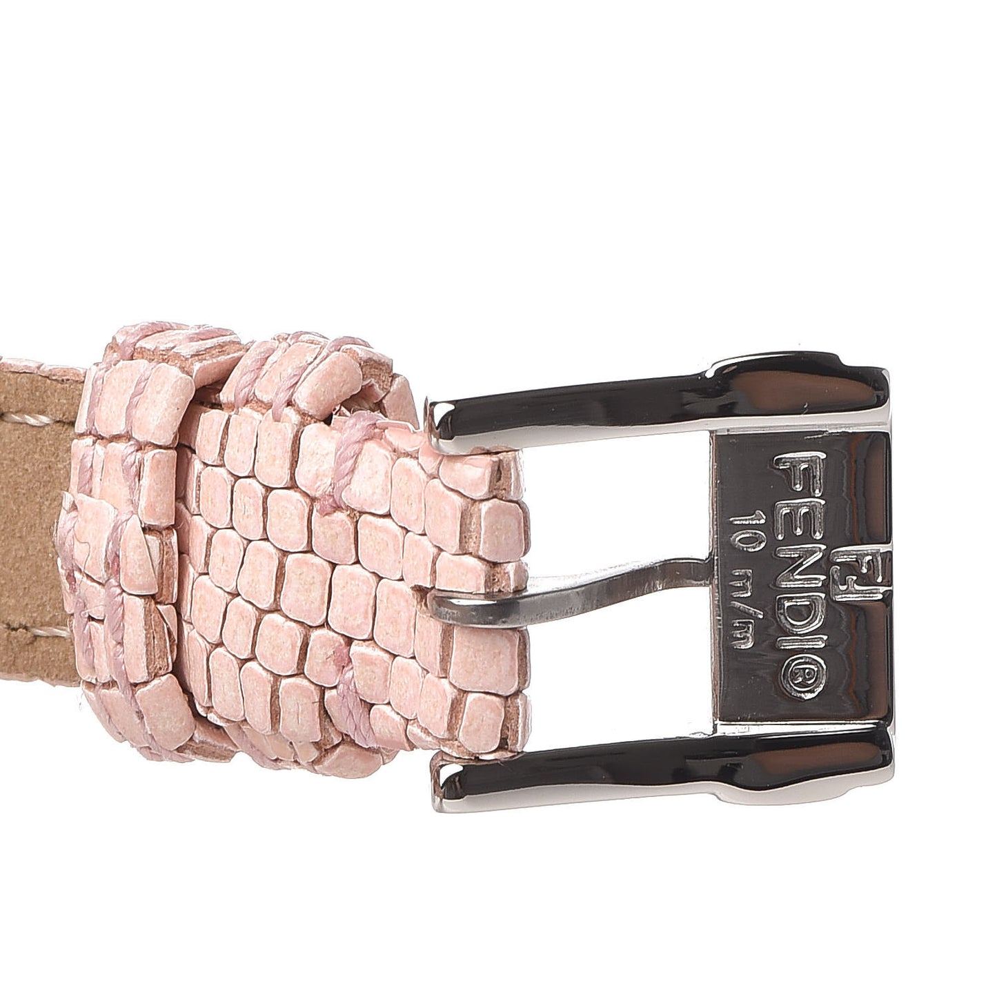 Stainless Steel Calfskin Diamond Pink Mother of Pearl 23mm Moda Quartz Watch