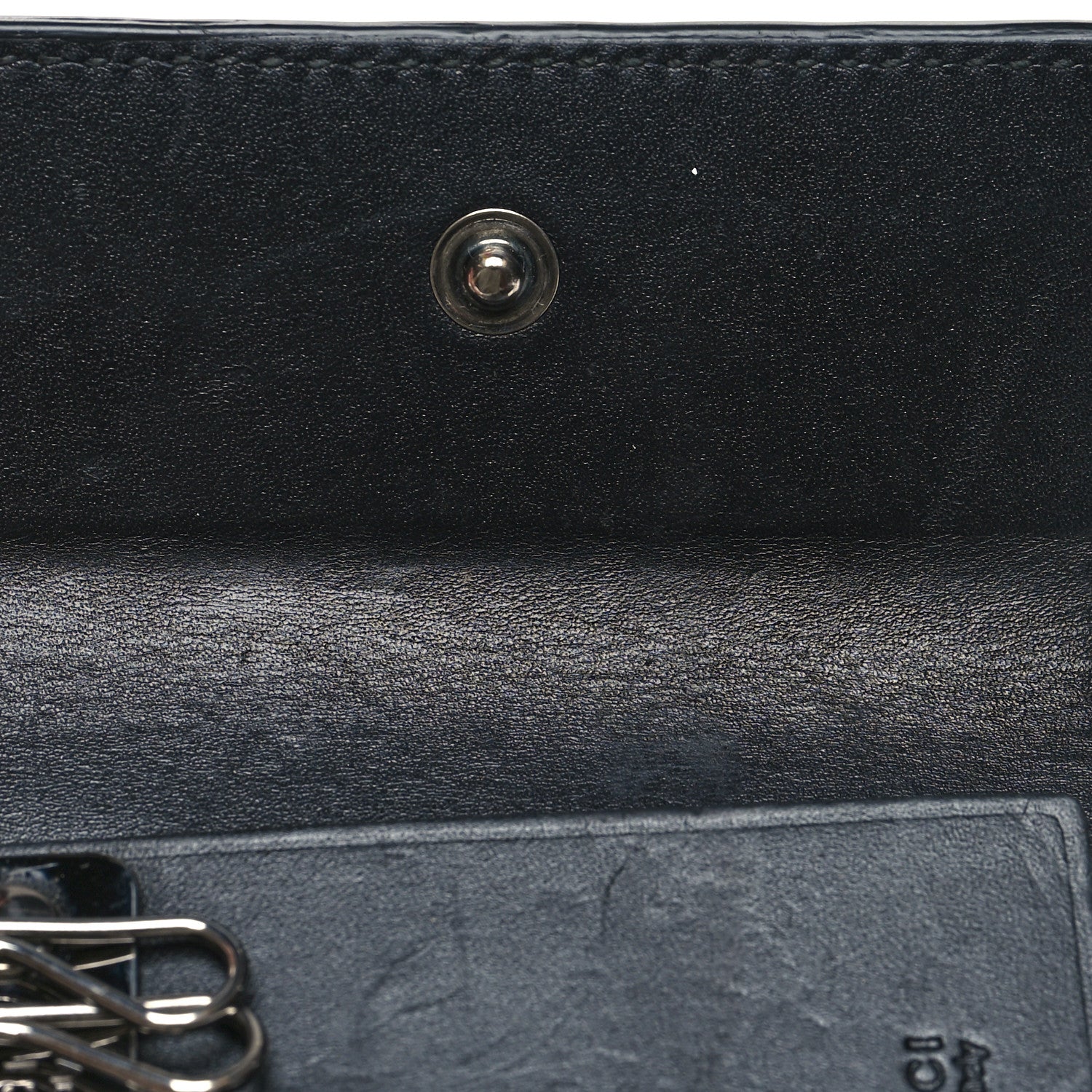 Gucci Guccissima 6 Key Holder Case Black 9 of 10