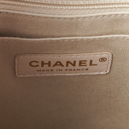 Chanel Grained Calfskin Small Bi-Color Neo Executive Shopper Tote Black Beige 9 of 10