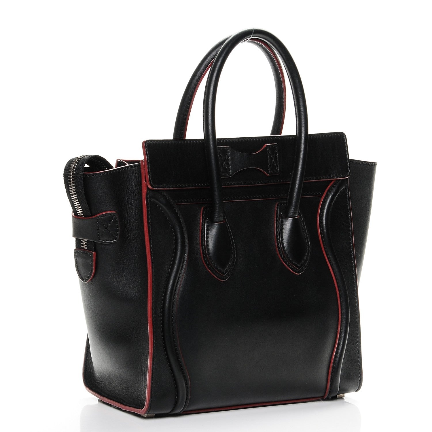 Celine Smooth Calfskin Micro Luggage Black 3 of 6