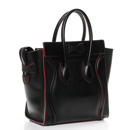 Celine Smooth Calfskin Micro Luggage Black 3 of 6