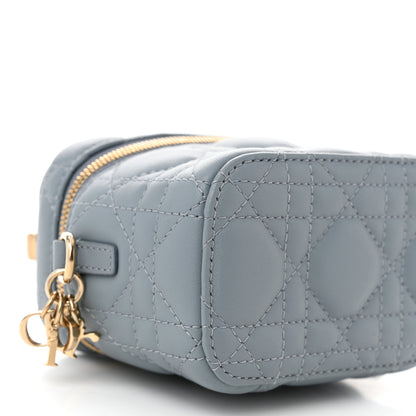 Christian Dior Lambskin Cannage Micro Lady Dior Vanity Case Cloud Blue 8 of 10