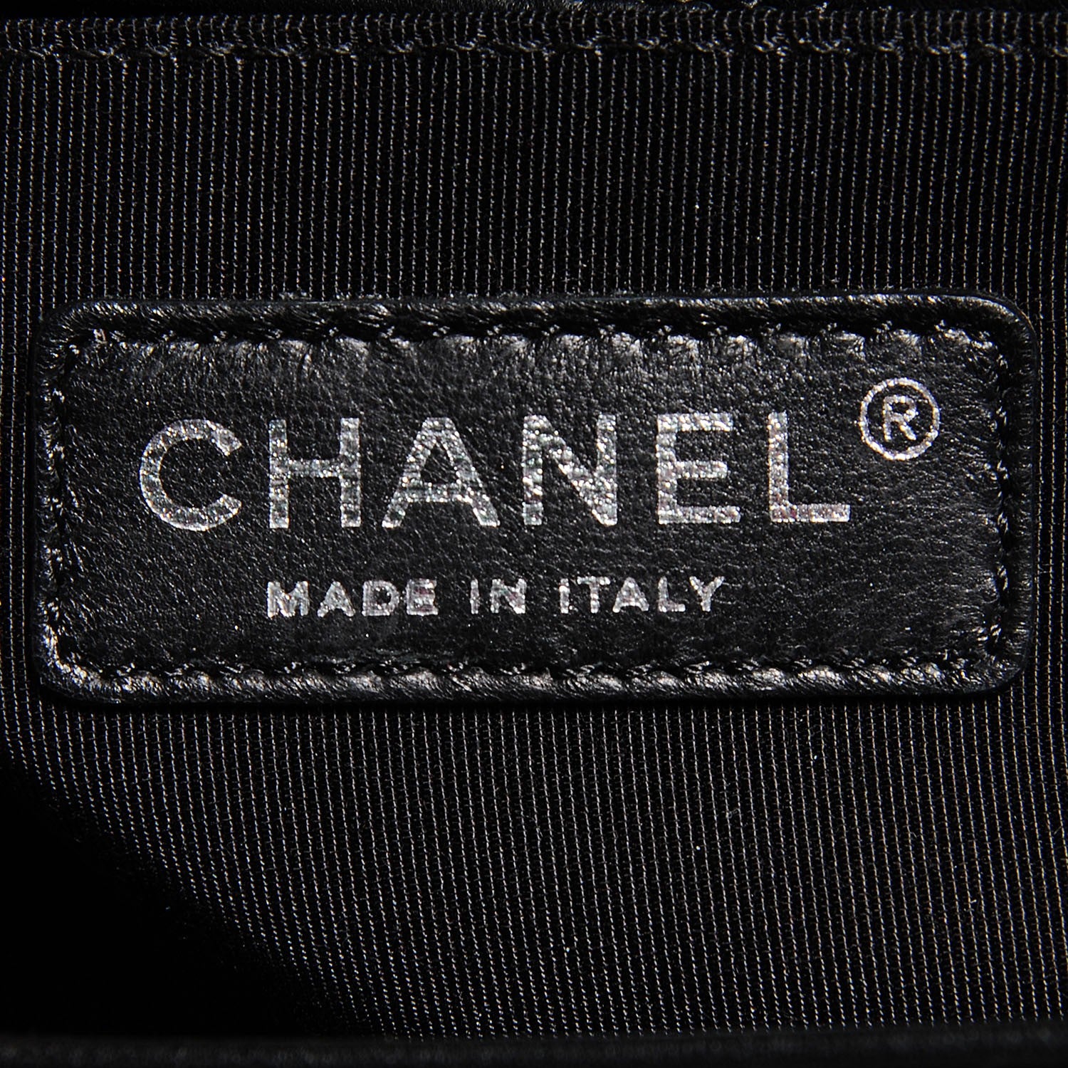 Chanel Calfskin Checkerboard Trim Small Boy Flap Black White 7 of 8