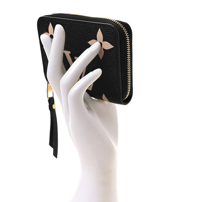 Louis Vuitton Empreinte Monogram Giant Zippy Coin Purse Black Beige 2 of 7