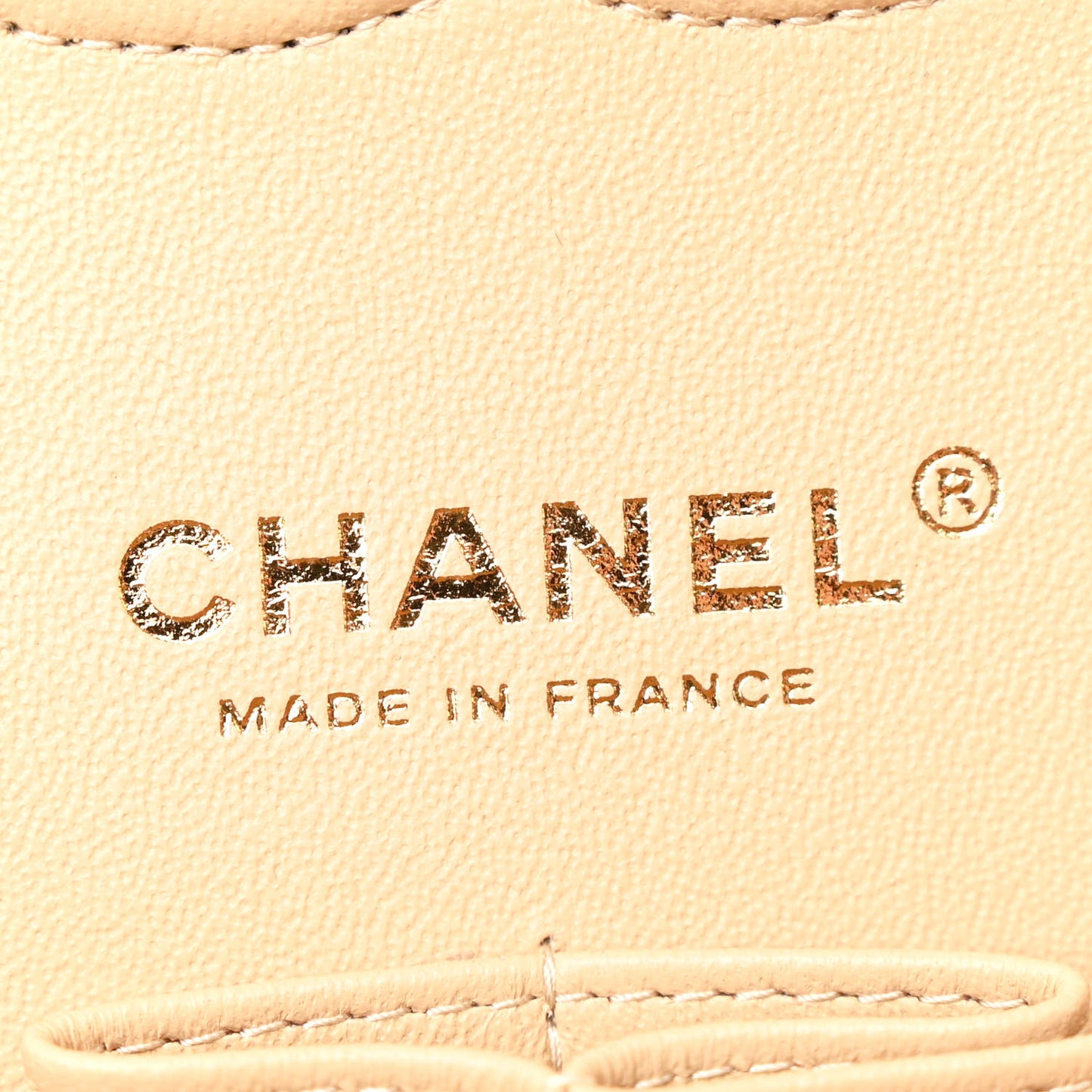 Caviar Quilted Medium Double Flap Beige