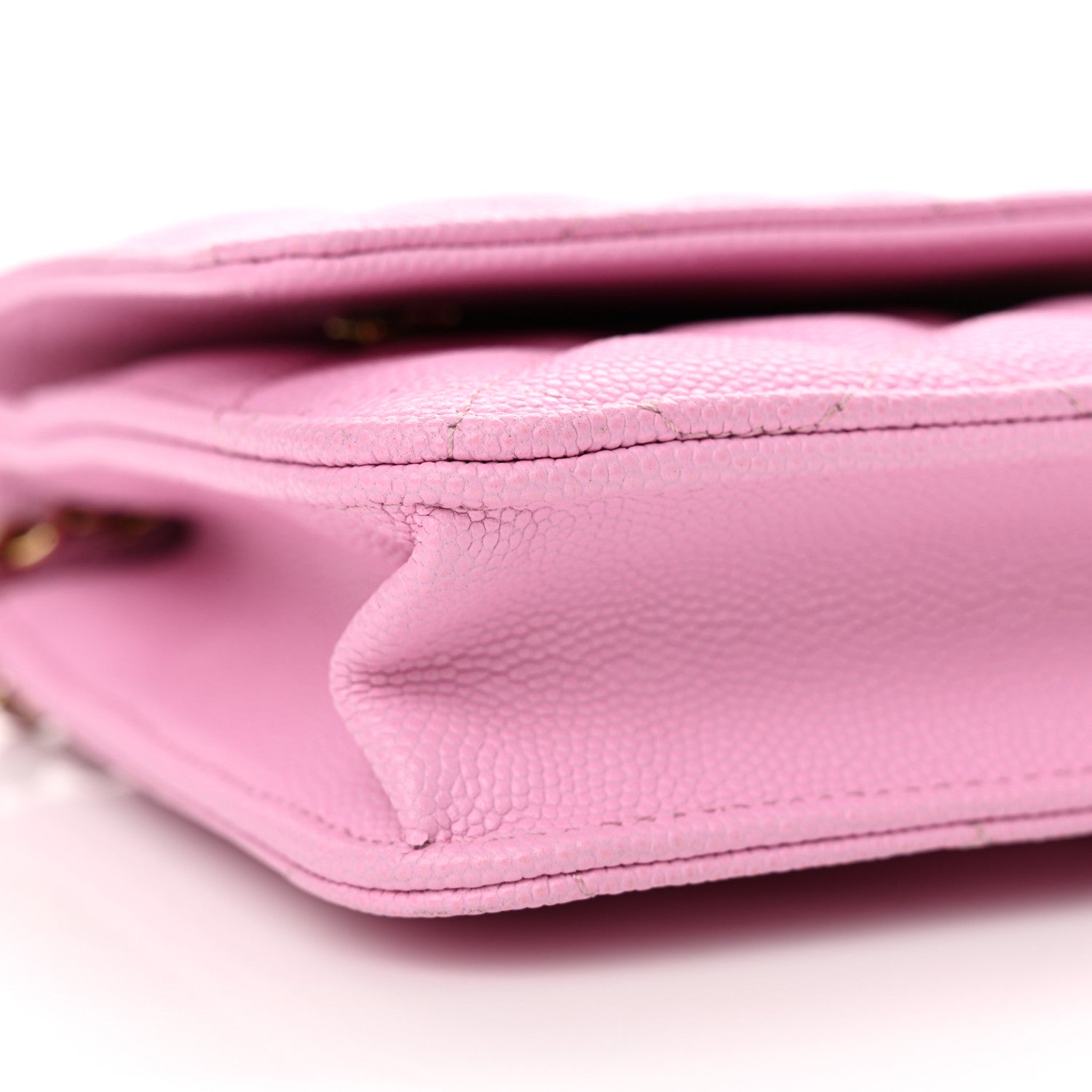 Chanel Caviar Quilted Wallet on Chain WOC Pink 10 of 12