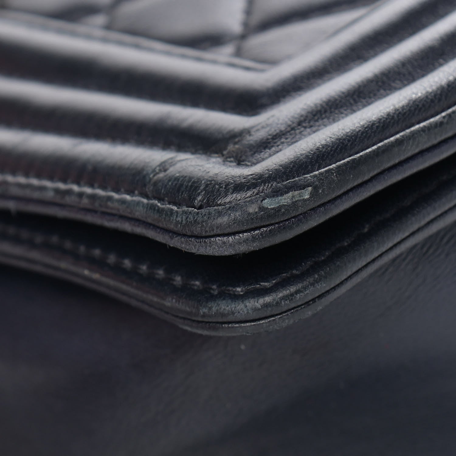 Chanel Lambskin Quilted Medium Boy Flap Dark Navy 11 of 14