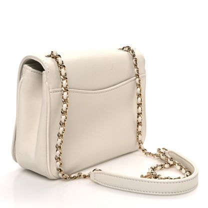 Chanel Lambskin CC Mania Flap Bag White 3 of 12