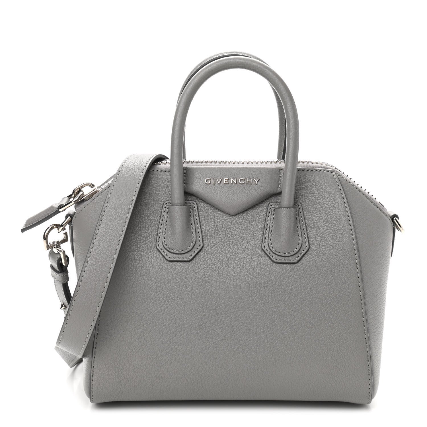 Givenchy Sugar Goatskin Mini Antigona Pearl Grey 1 of 12