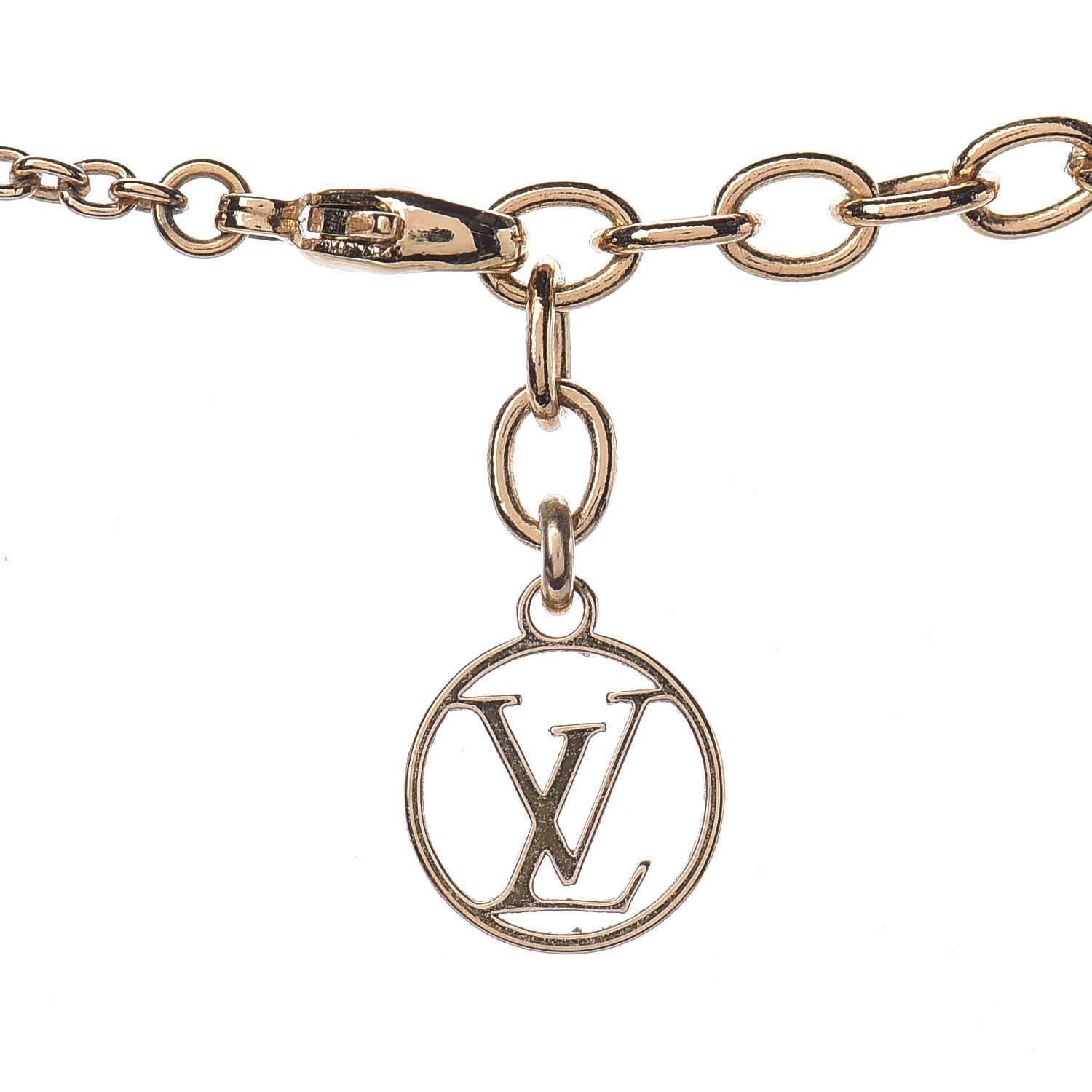 Louis Vuitton Essential V Necklace Gold 5 of 7