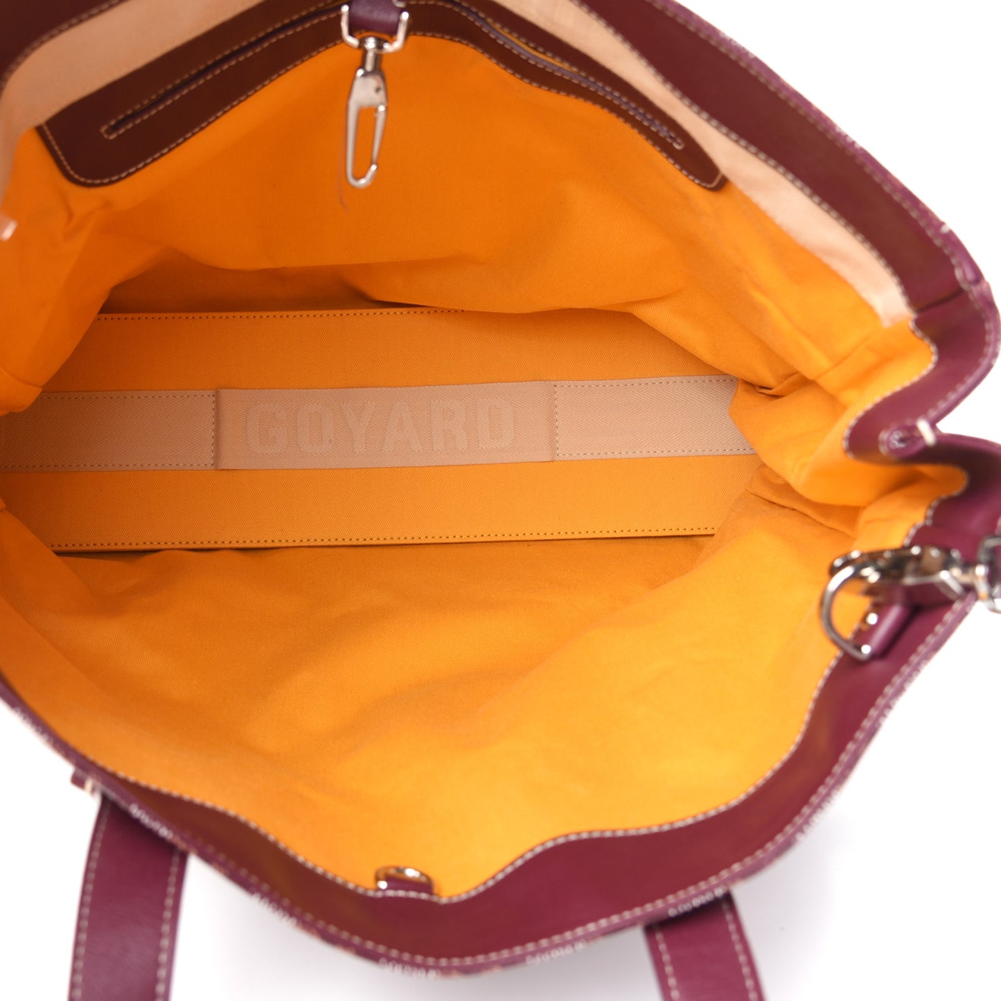 Goyardine Voltaire Smile Tote Burgundy