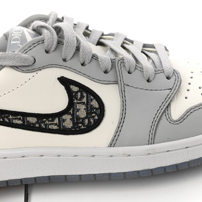 Christian Dior X NIKE AIR JORDAN Calfskin Mens Oblique Low Sneakers 39 Beige White 12 of 17