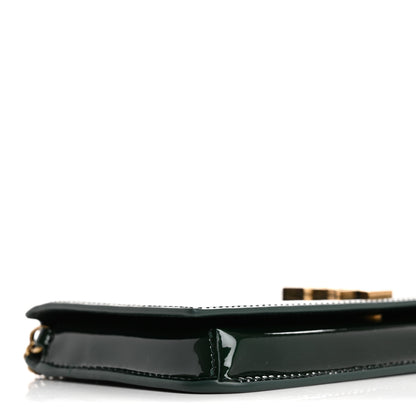 Saint Laurent Vernice Diamond Monogram Phone Holder Crossbody Fir Leaf 9 of 10