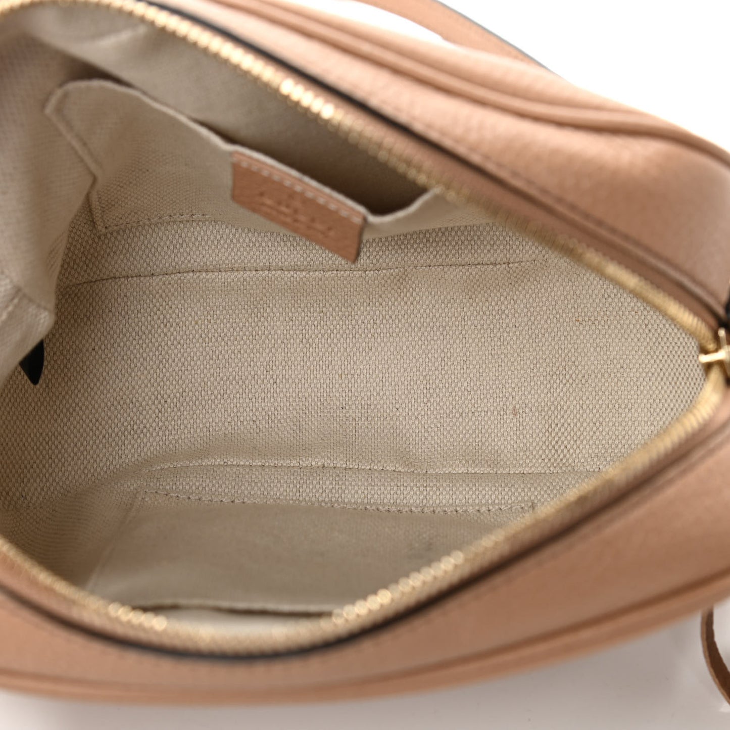 Pebbled Calfskin Small Soho Disco Bag Camelia