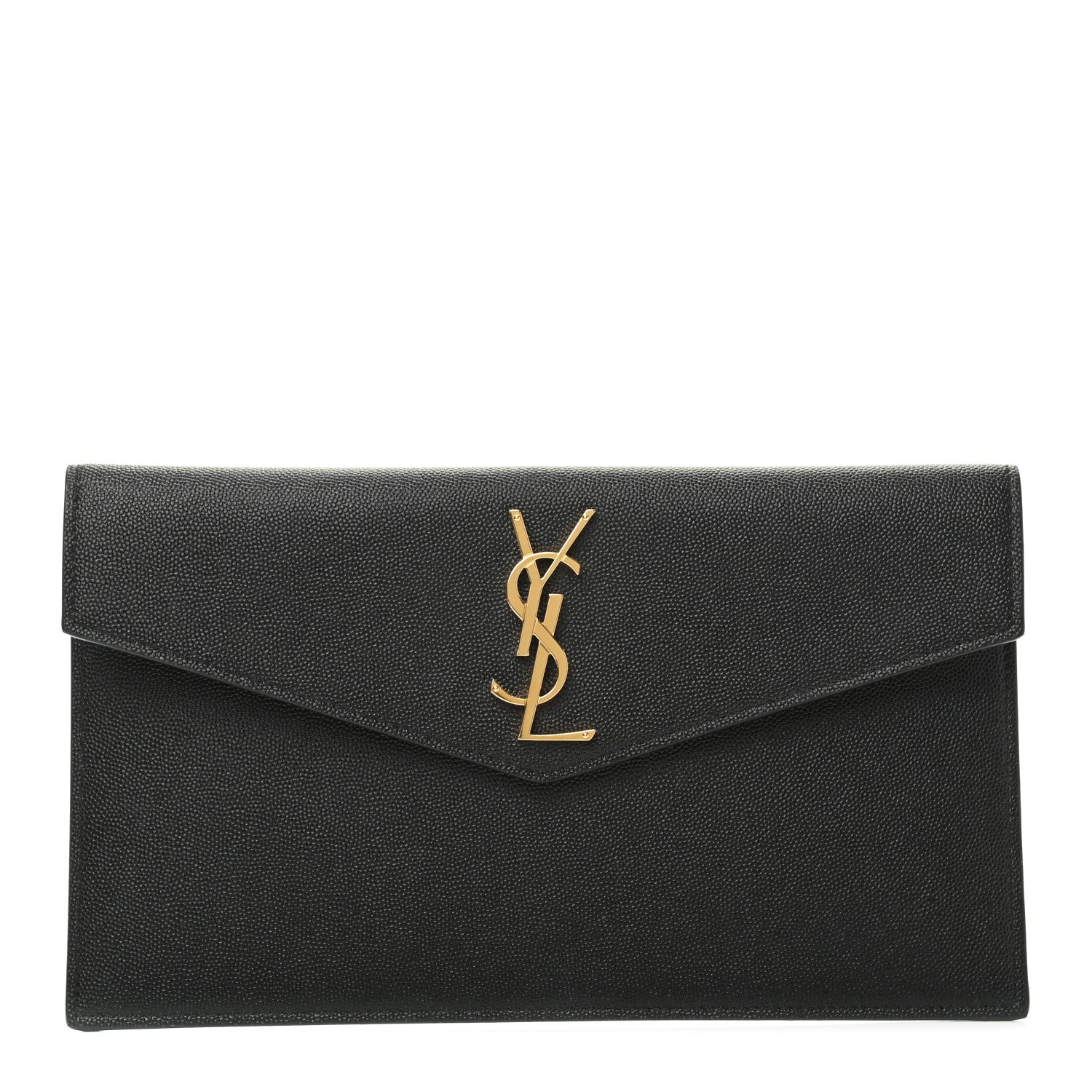 Saint Laurent Grain De Poudre Uptown Pouch Black 1 of 8