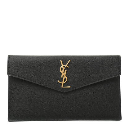 Saint Laurent Grain De Poudre Uptown Pouch Black 1 of 8