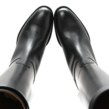 Hermes Box Kelly Jumping Boots 39 Black 2 of 9