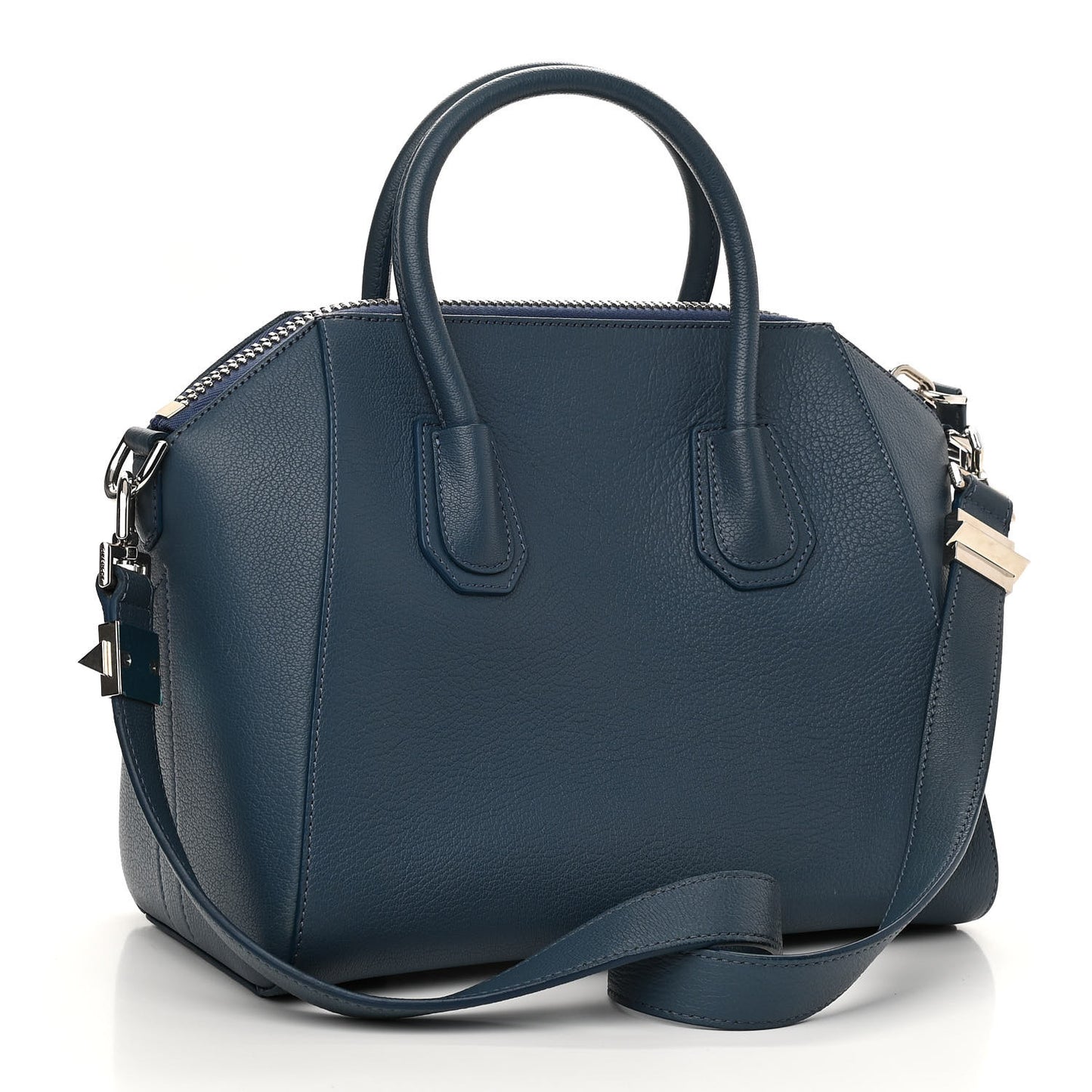 Sugar Goatskin Small Antigona Mineral Blue