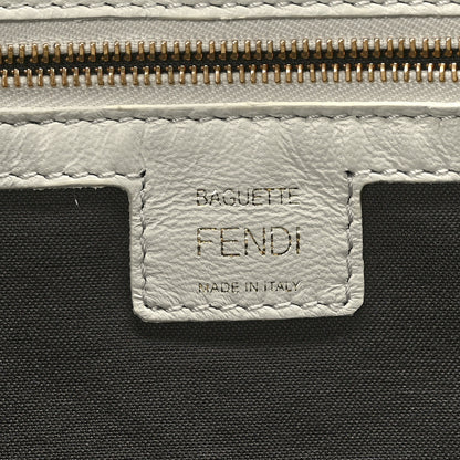 Fendi Nappa FF 1974 Embossed Baguette White 6 of 8
