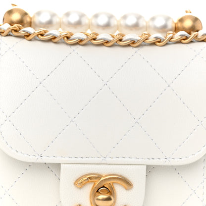 Chanel Lambskin Quilted Chic Pearls Flap White 8 of 10