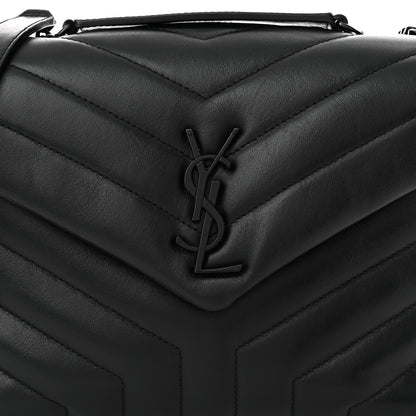 Saint Laurent Calfskin Y Quilted Monogram Monochrome Small Loulou Chain Satchel Black 8 of 10