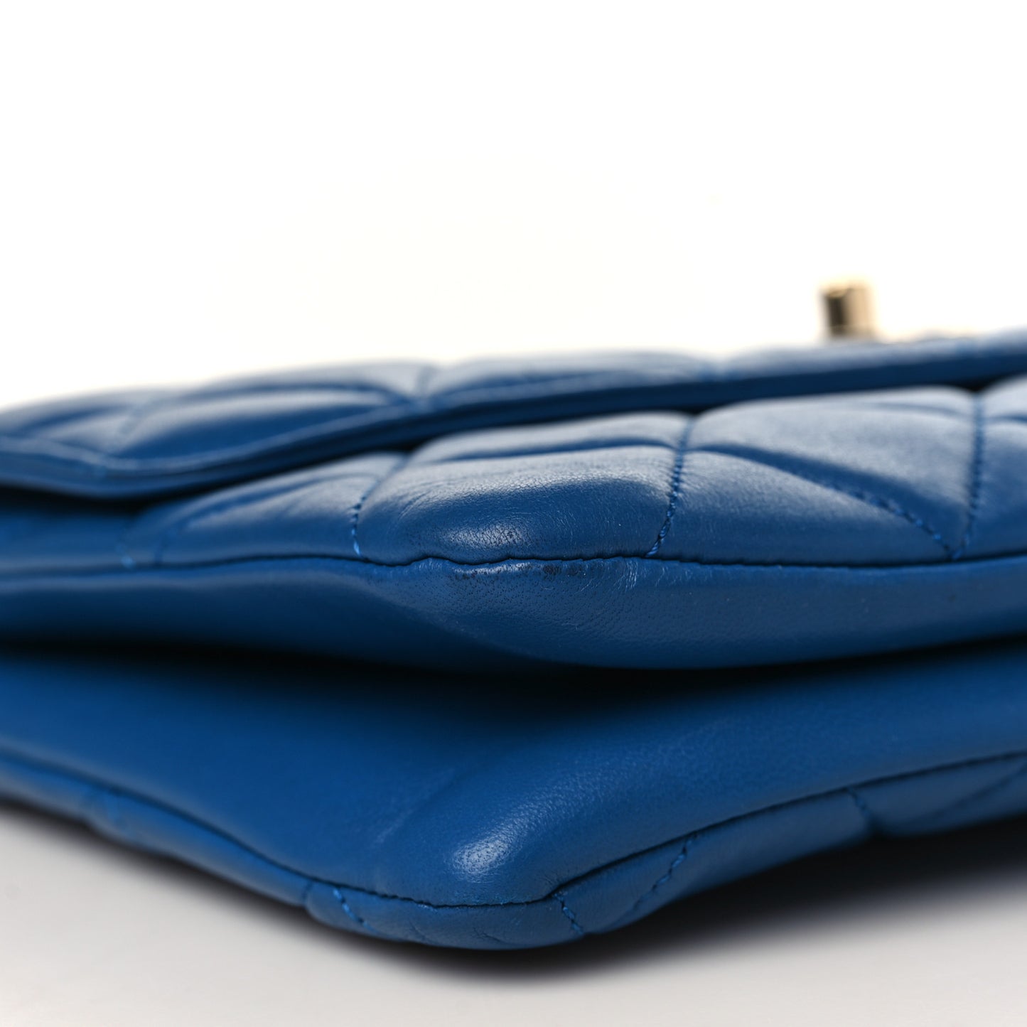 Lambskin Quilted Medium Trendy CC Flap Blue
