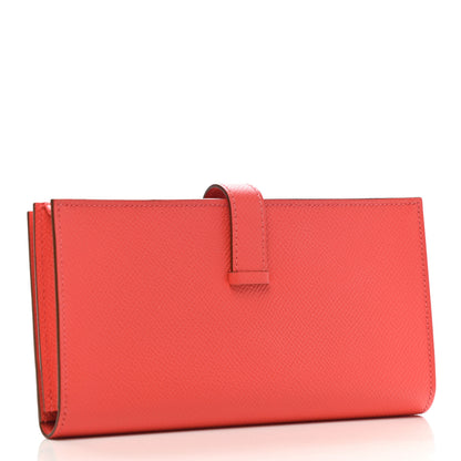 Hermes Epsom Bearn Gusset Wallet Rose Jaipur 3 of 8