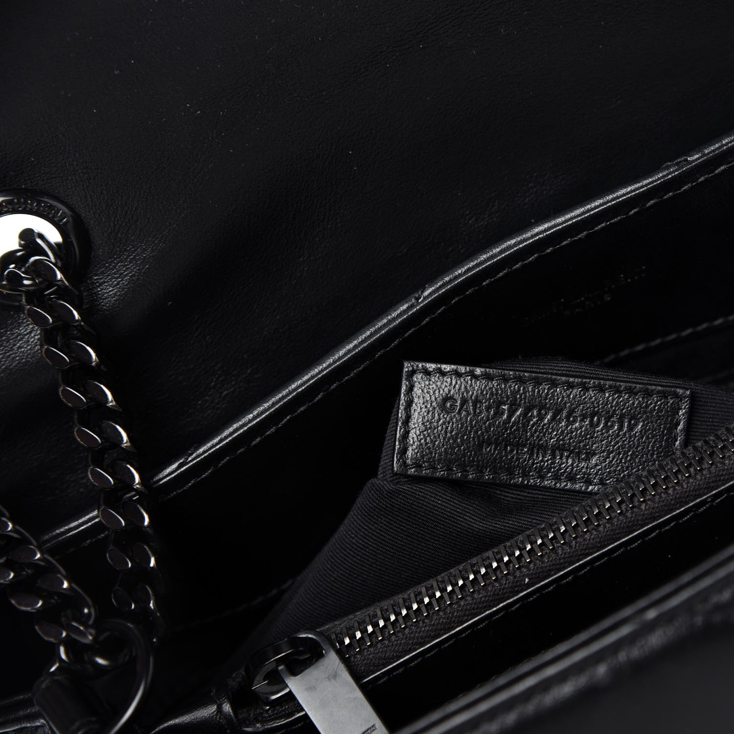 Saint Laurent Calfskin Y Quilted Monogram Medium Loulou Chain Satchel Black 9 of 9