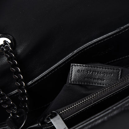 Saint Laurent Calfskin Y Quilted Monogram Medium Loulou Chain Satchel Black 9 of 9