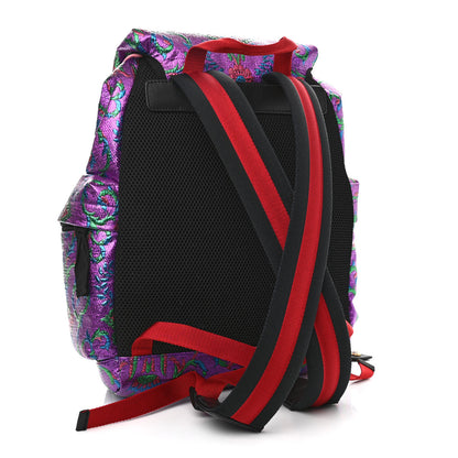 Gucci Brocade Web Small Double Buckle Backpack Multicolor 3 of 10