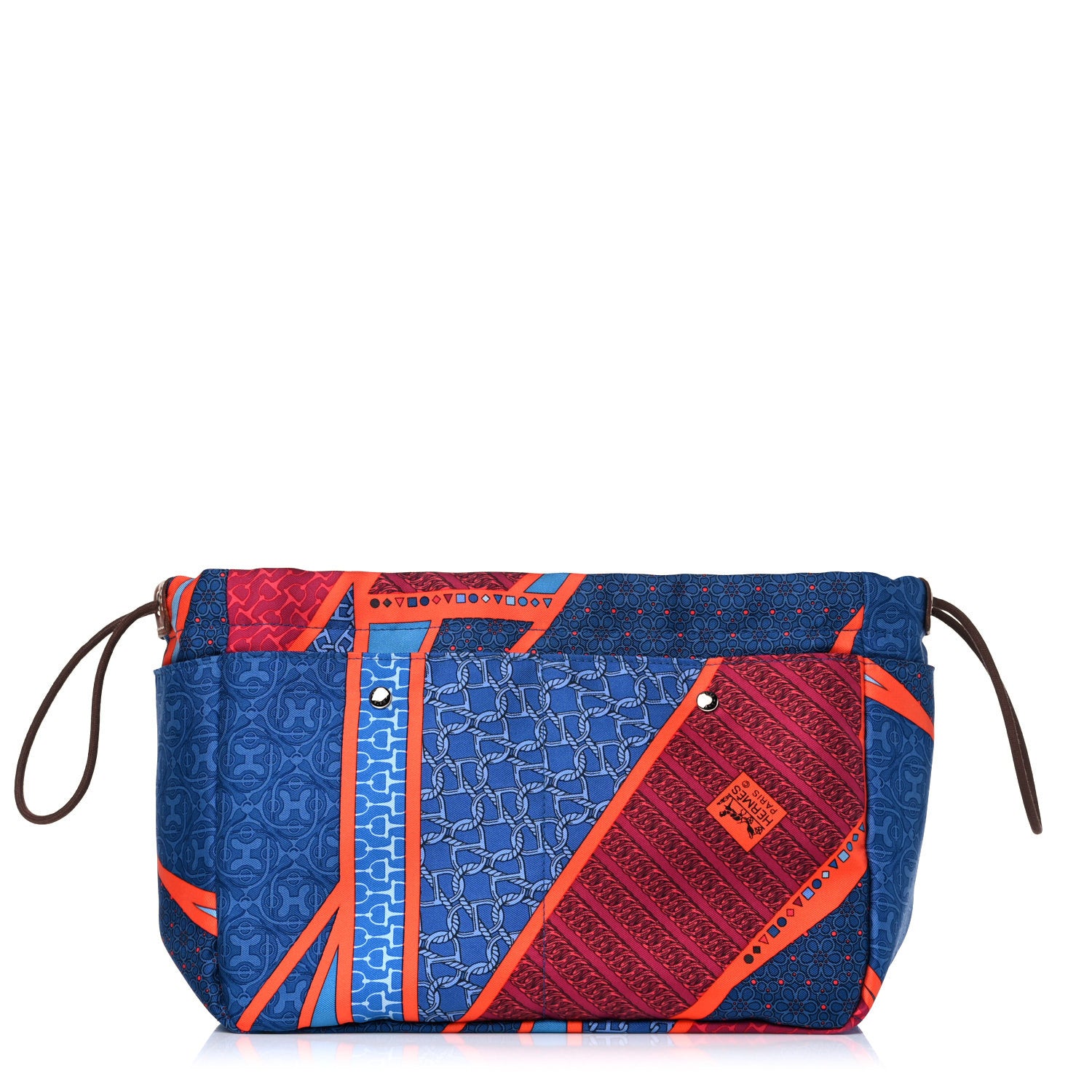 Hermes Silk Carre en Cravates Fourbi 20 PM Pouch Bleu Saphir 1 of 11