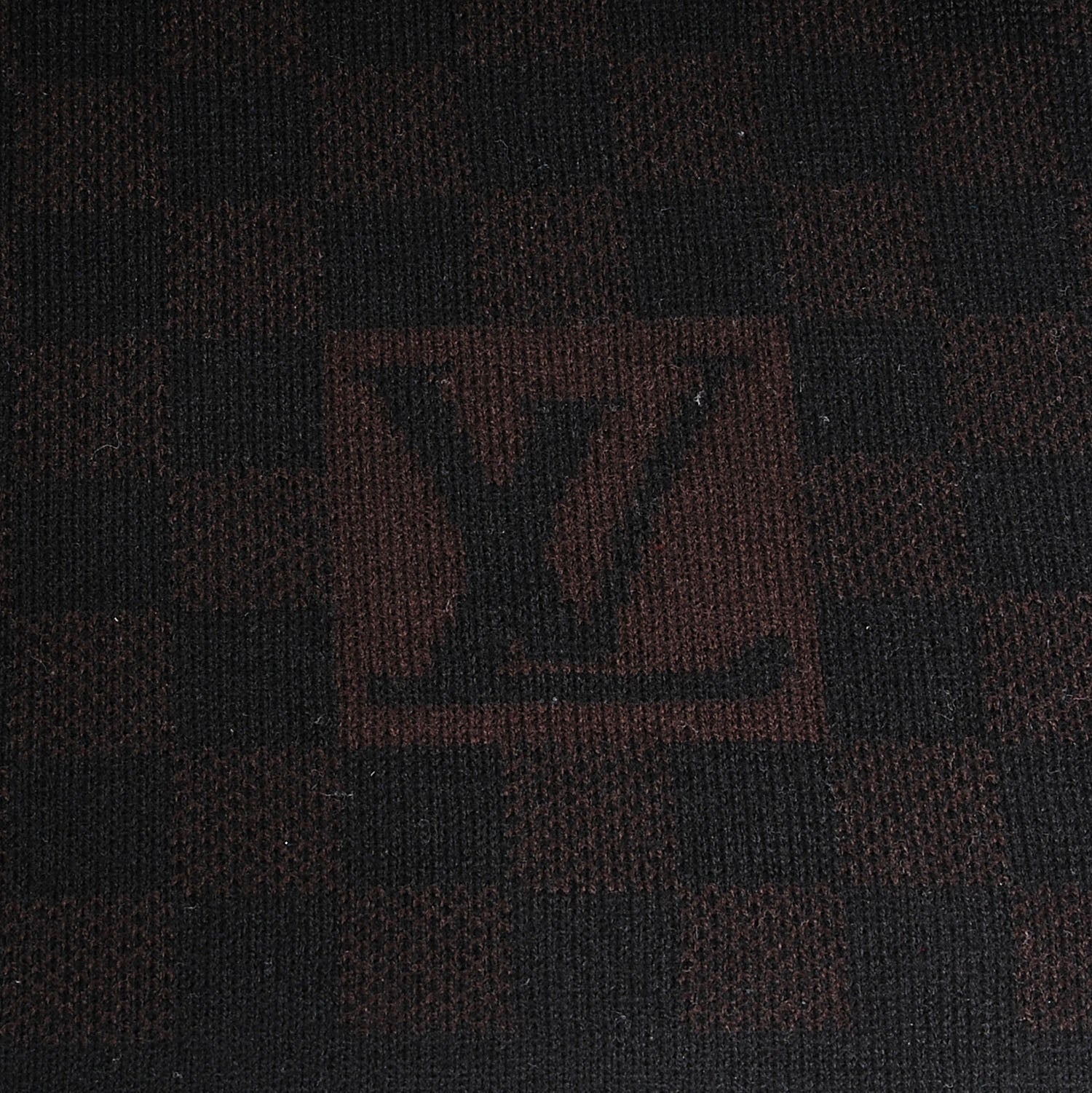 Louis Vuitton Wool Petit Damier Stole Scarf Brown 4 of 5