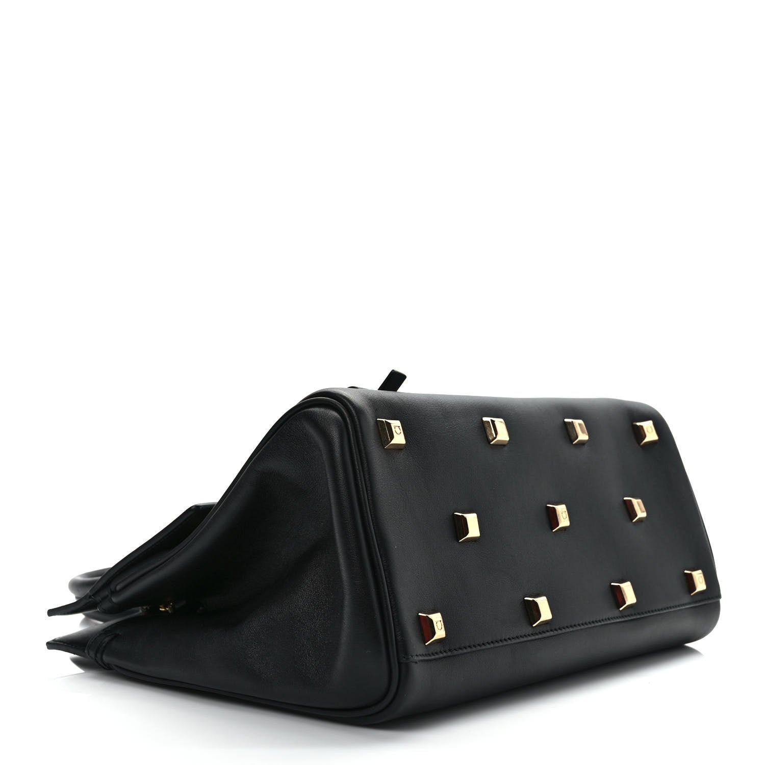 Salvatore Ferragamo Calfskin The Studio Bag Black 3 of 8