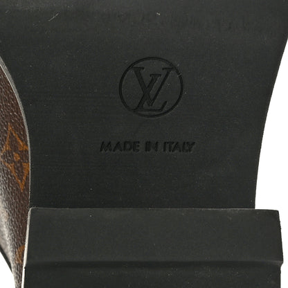 Louis Vuitton Monogram Calfskin Beaubourg Platform Derby Shoes 37 Brown 9 of 10