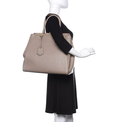 Fendi Vitello Elite Large 2Jours Tote Tortora 2 of 10