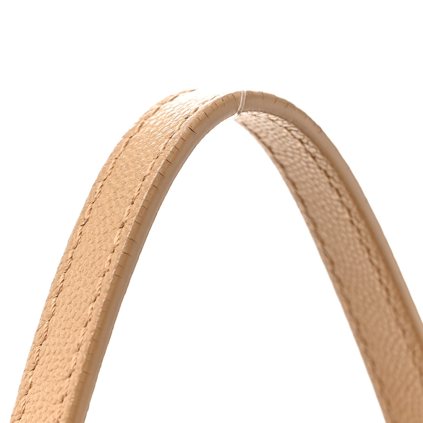 Caviar Quilted Large Rolled Up Bucket Drawstring Bag Beige