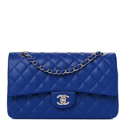 Chanel Caviar Quilted Medium Double Flap Blue 1 of 9