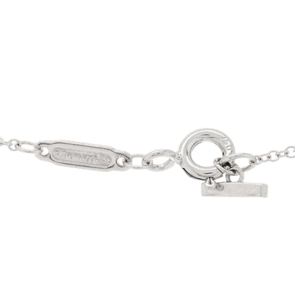 Tiffany 18K White Gold Diamond Large T Smile Pendant Necklace 3 of 4