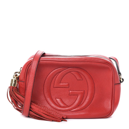 Gucci Pebbled Calfskin Small Soho Disco Bag Tabasco Red 1 of 8