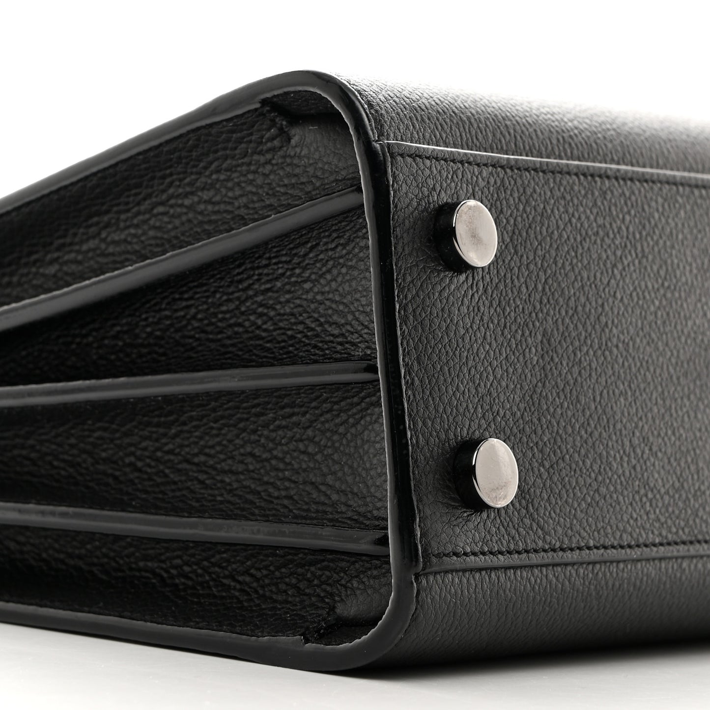 Grained Calfskin Nano Sac De Jour Black