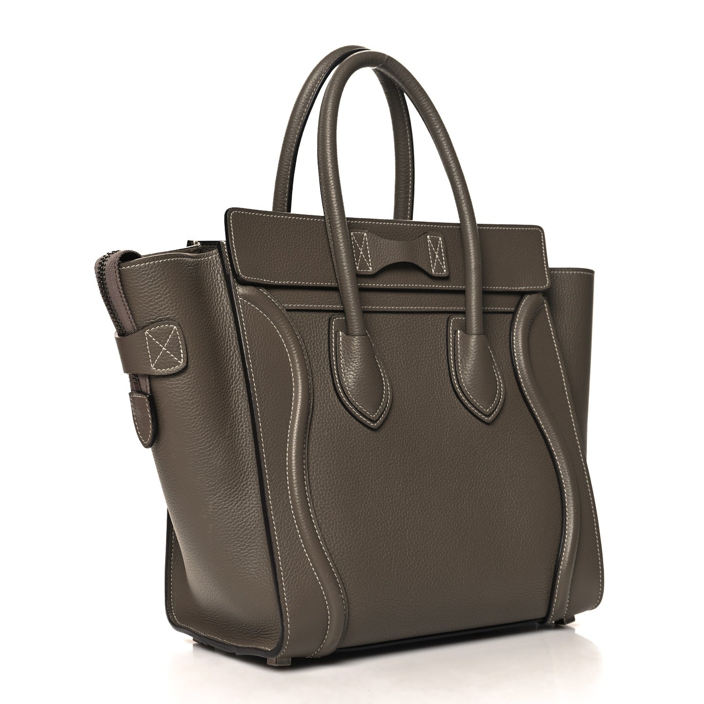 Drummed Calfskin Micro Luggage Souris