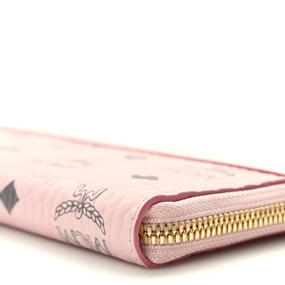 MCM Visetos Large Zip Around Wallet Powder Pink 8 of 9
