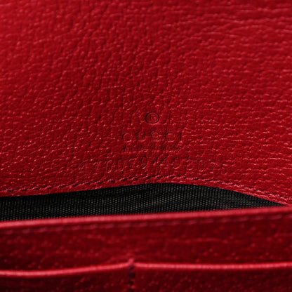 Gucci GG Supreme Monogram Web Queen Margaret Chain Wallet Red 6 of 12