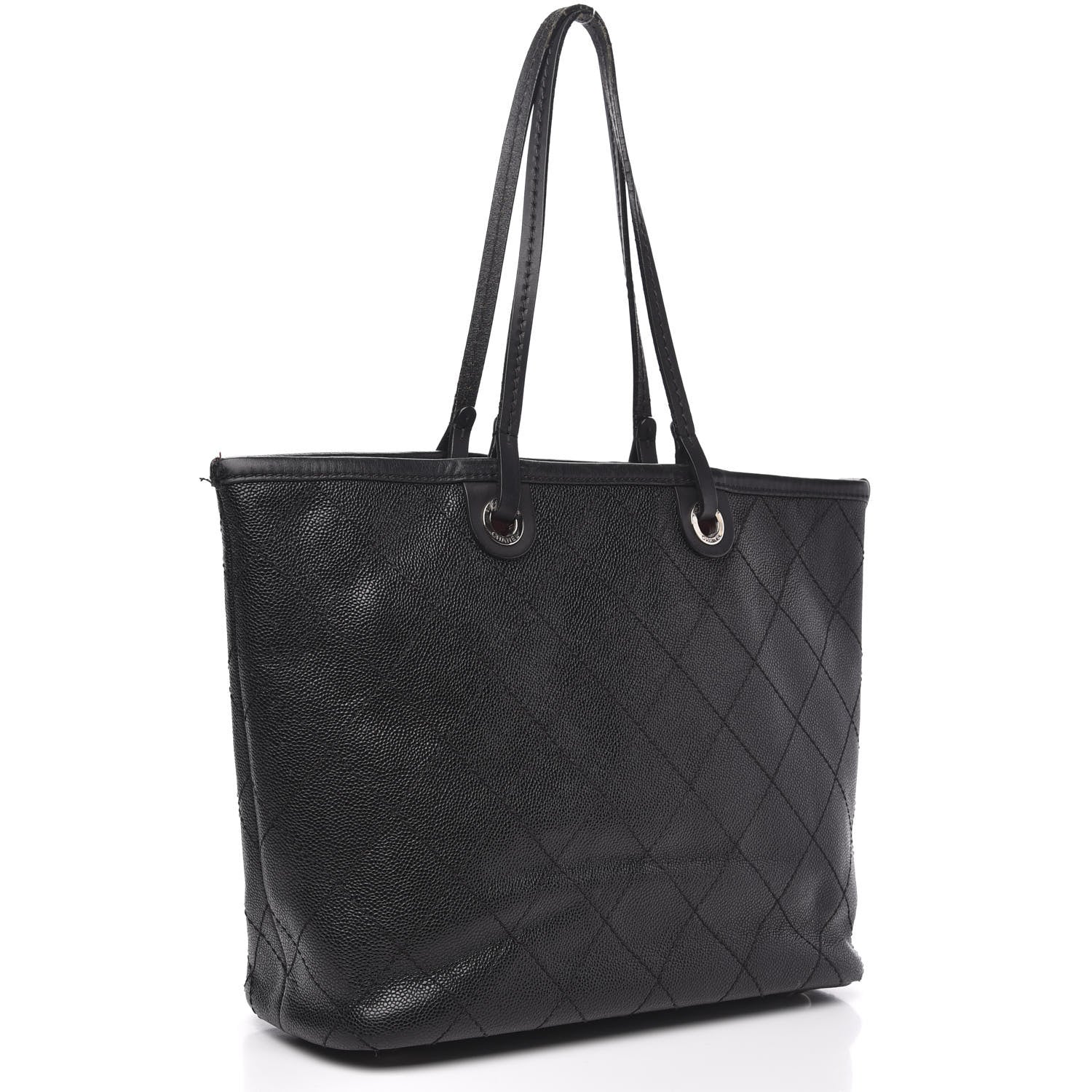 Chanel Grained Calfskin Shopping Fever Tote Black 3 of 18