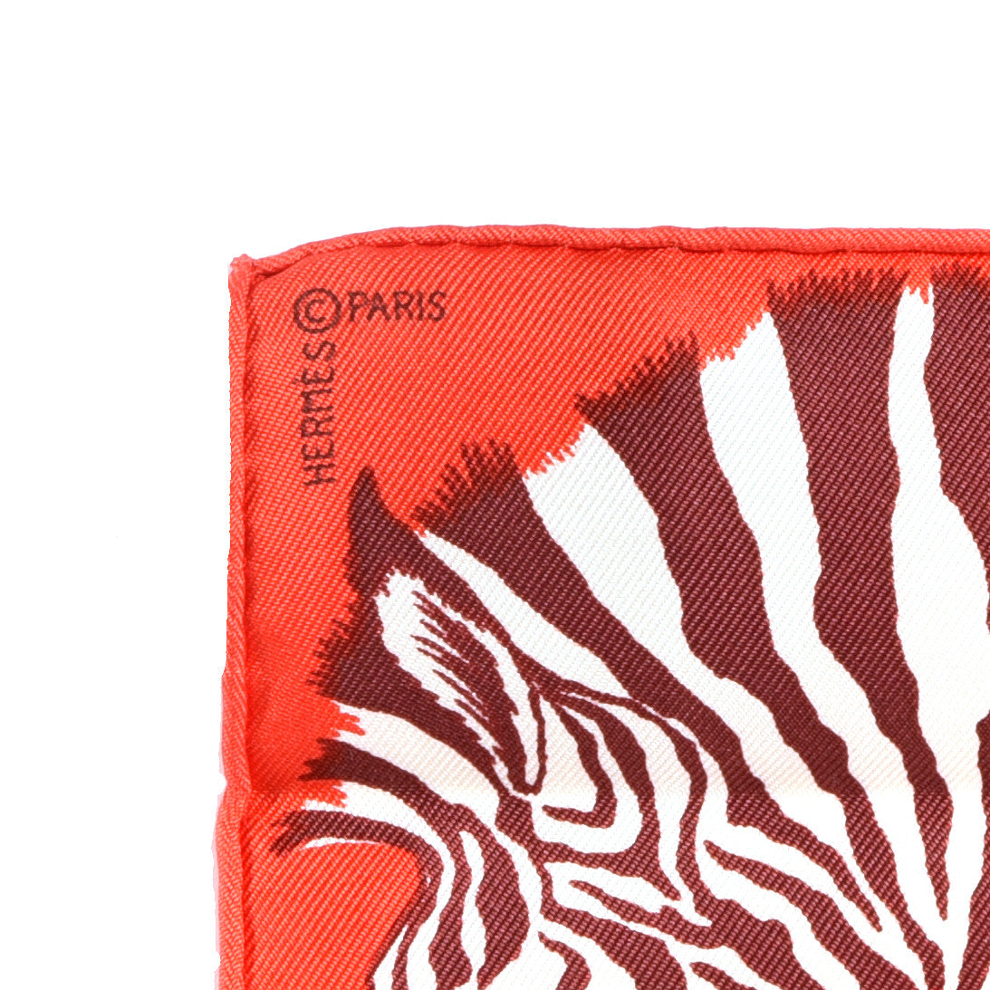 Hermes Silk Carre Zebra Pegasus Nano Scarf 20 Rouge Bordeaux Black 2 of 4