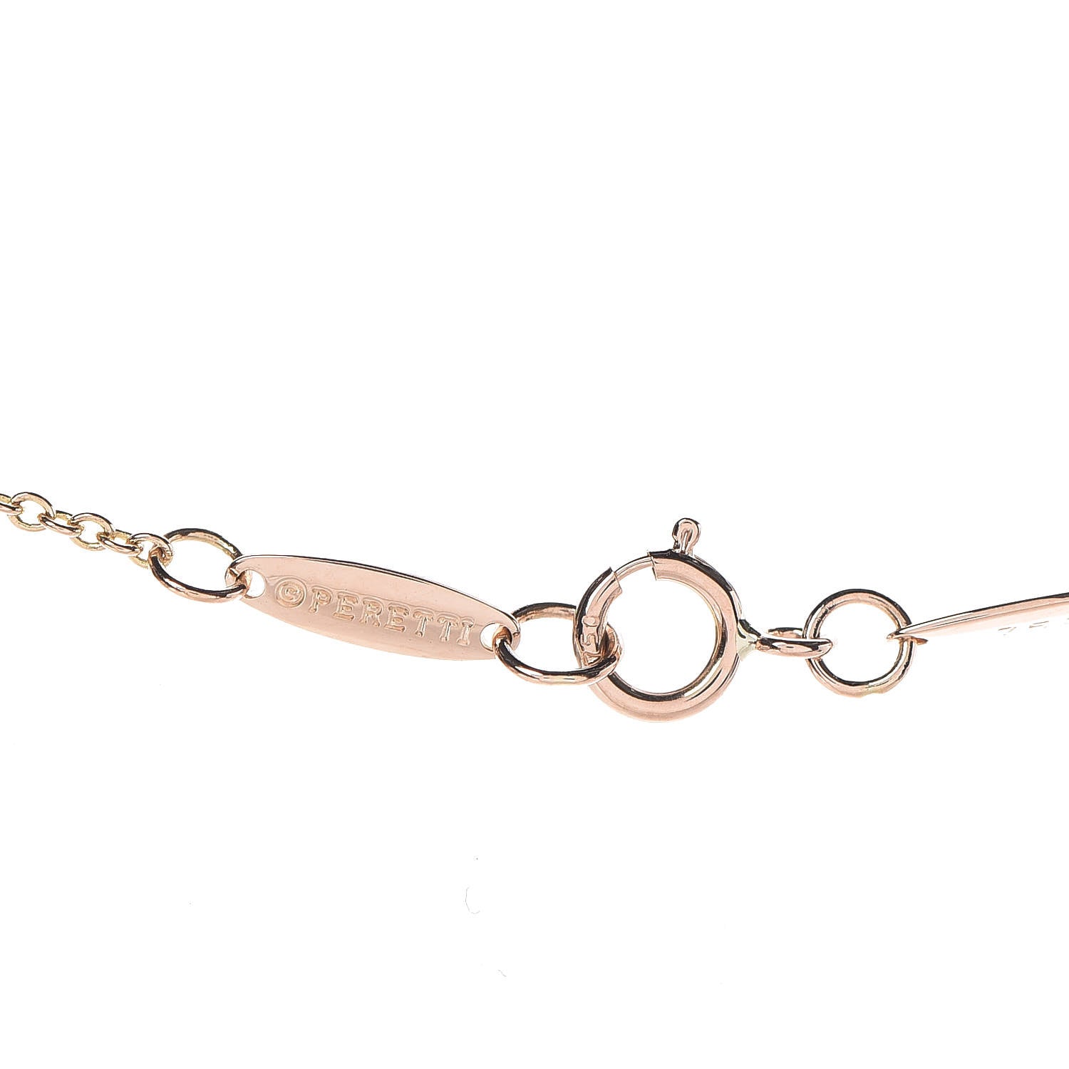 Tiffany 18K Rose Gold Diamond .07ct Elsa Peretti Diamonds by the Yard Pendant Necklace 4 of 5