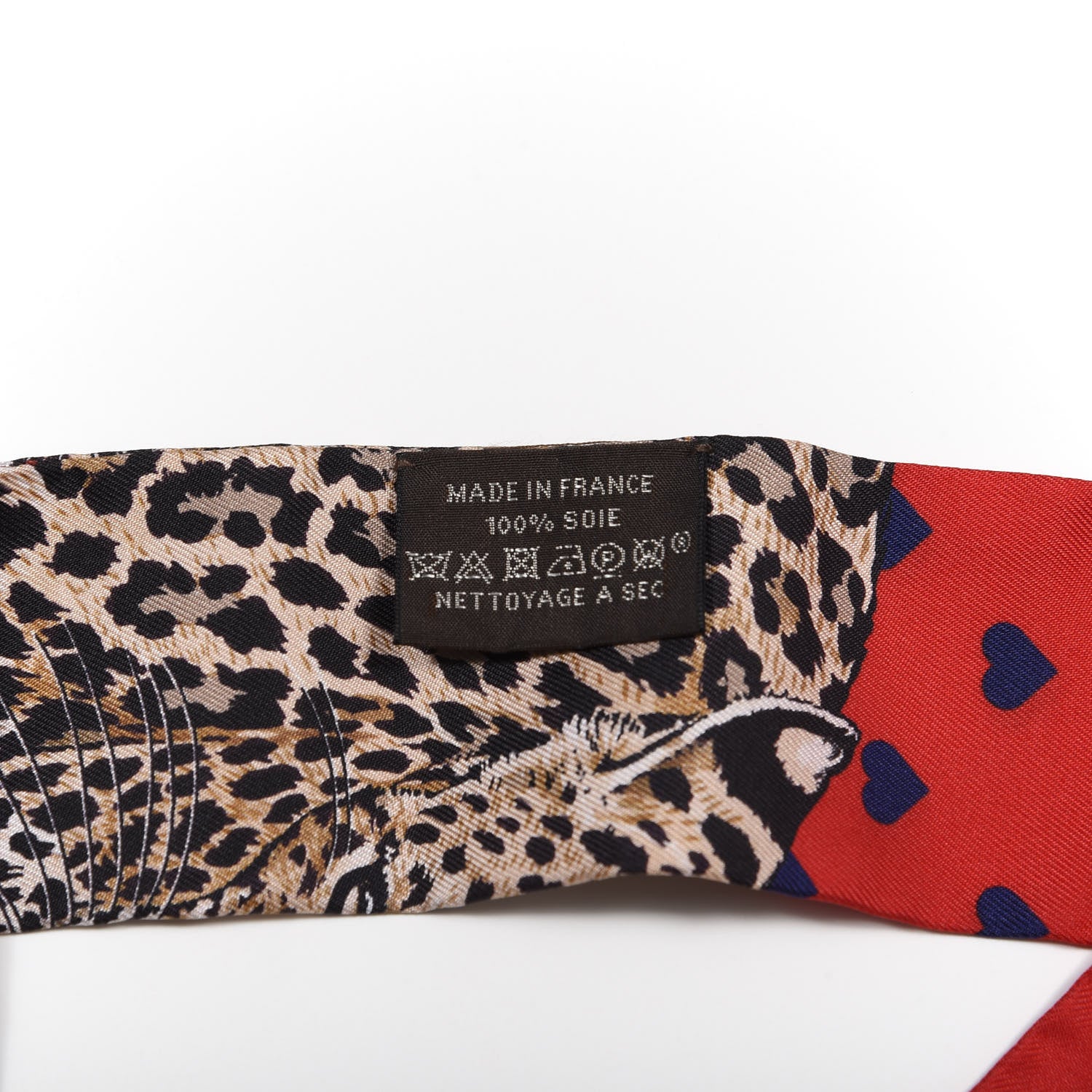 Hermes Silk Jungle Love Love Twilly Rouge Marine Fauve 3 of 5