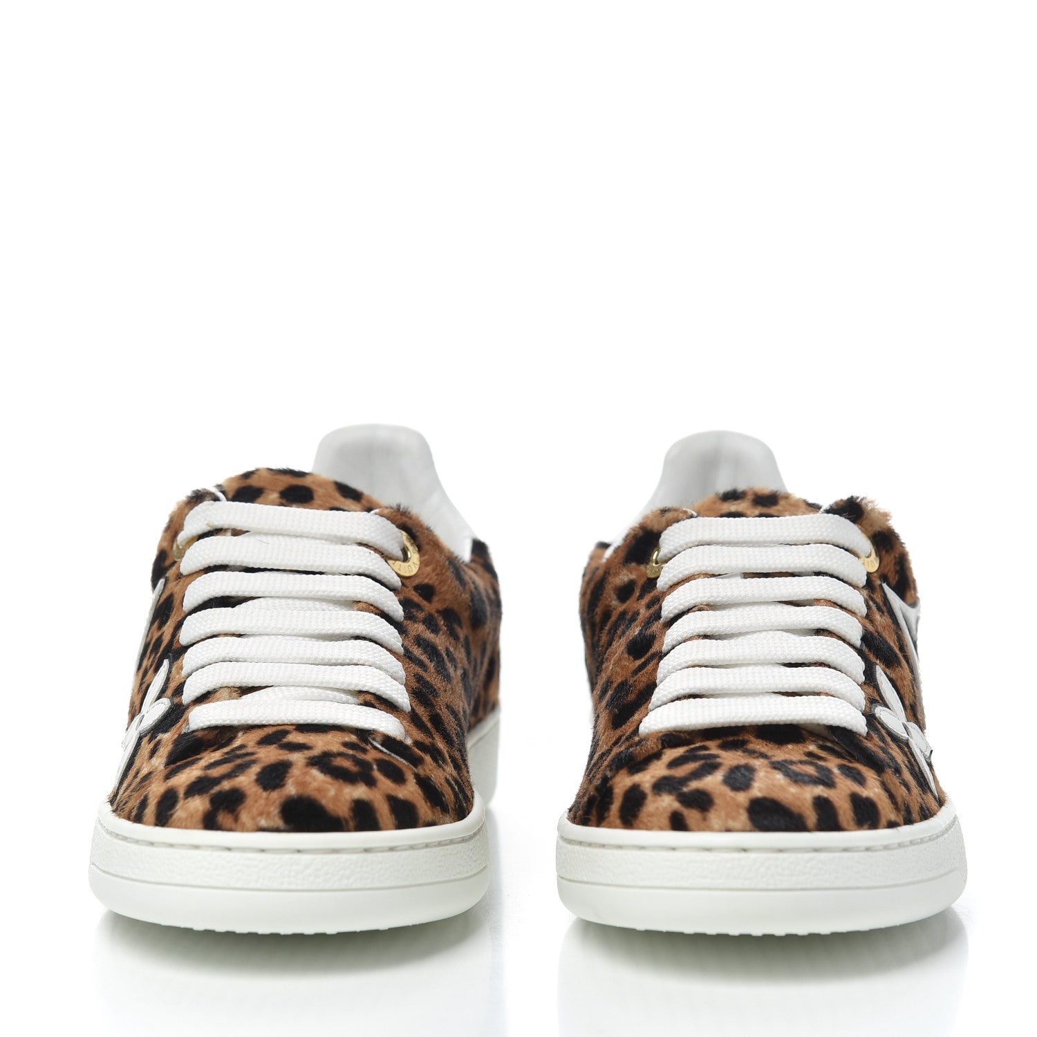 Louis Vuitton Calfskin Pony Hair Leopard Monogram Frontrow Sneakers 35 2 of 9