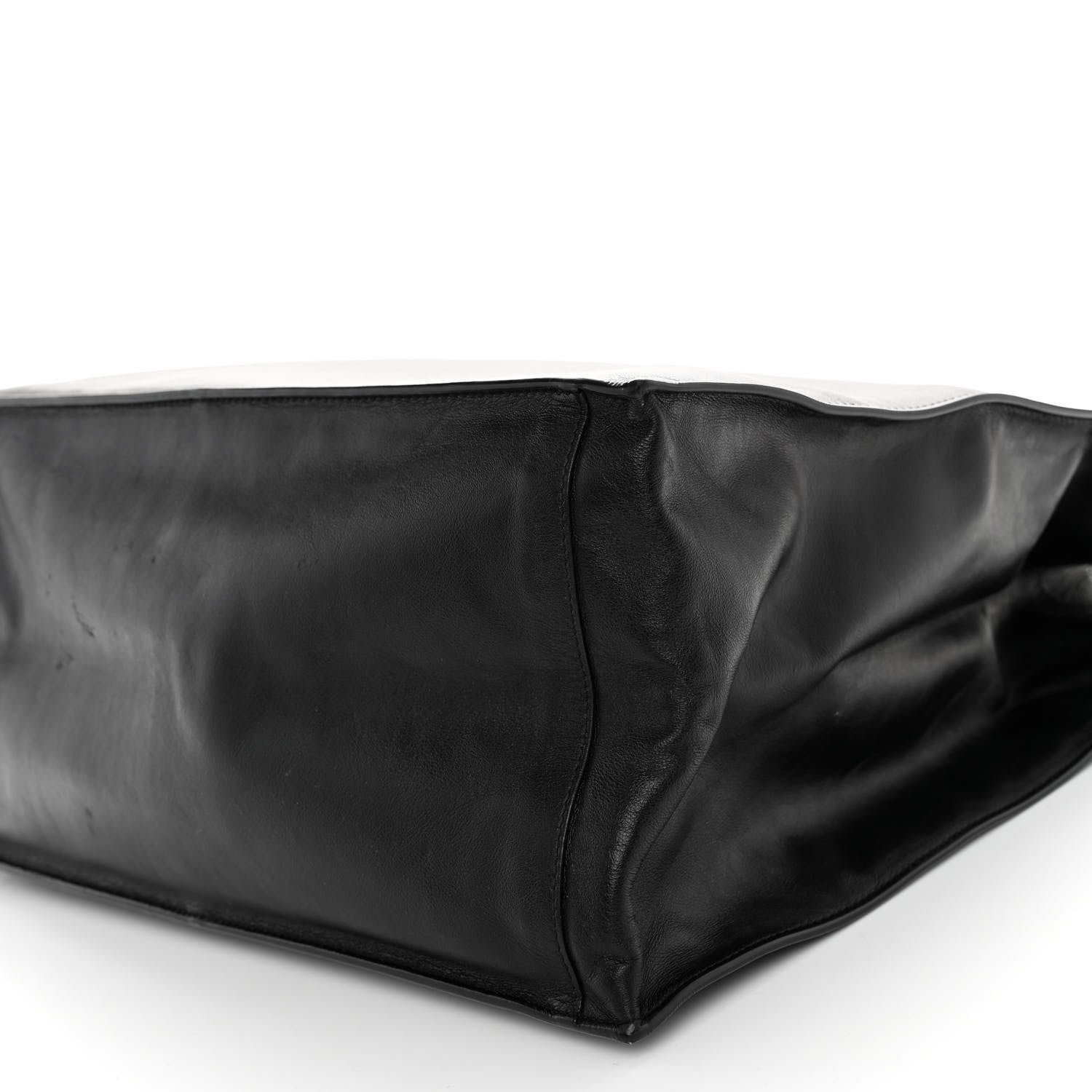 Saint Laurent Calfskin Rive Gauche North South Tote Black 9 of 9